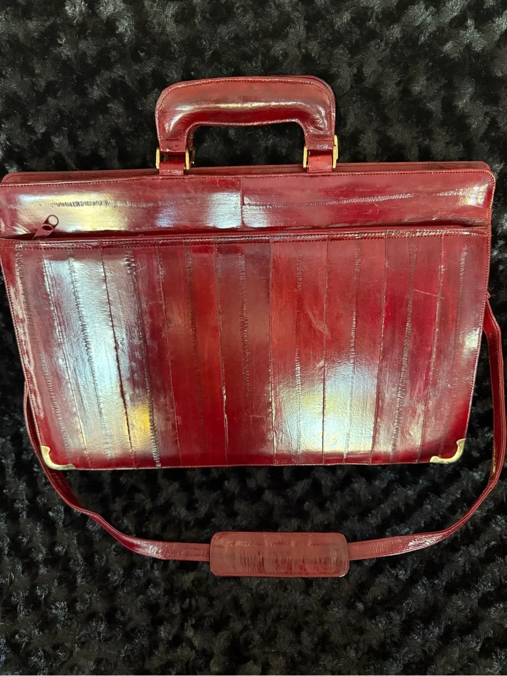 Eelskin Vintage Genuine Leather Briefcase Made in Korea